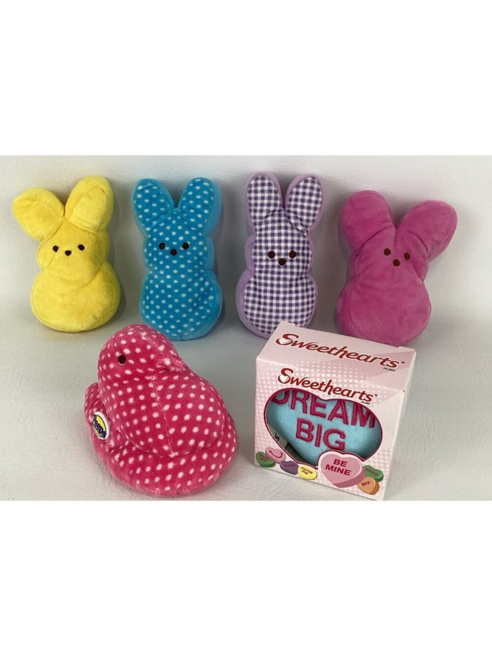 Just Born Easter Marshmallow Peeps Bunny Chick Plush Stuffed Bundle Sweethearts